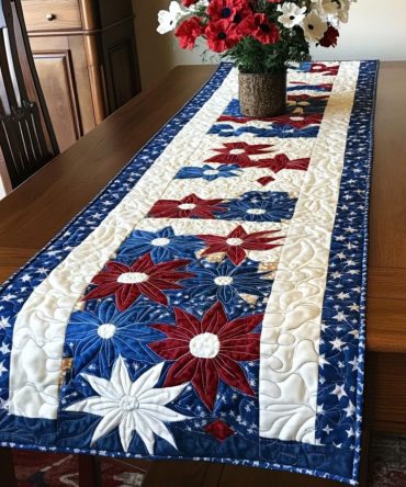 Land Of Liberty Quilted Table Runner