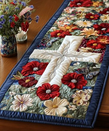 Land Of The Free Quilted Table Runner