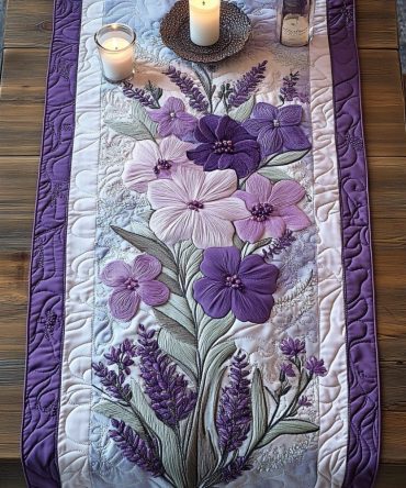 Lavender Delight Quilted Table Runner