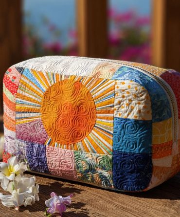 Lazy Sun Quilted Makeup Bag