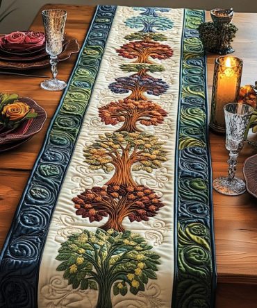 Leaf Whisper Quilted Table Runner