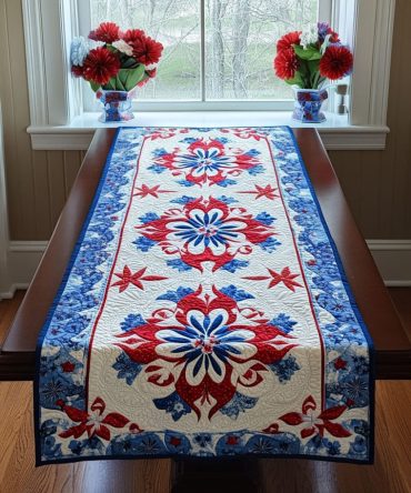 Liberty Blooms Quilted Table Runner