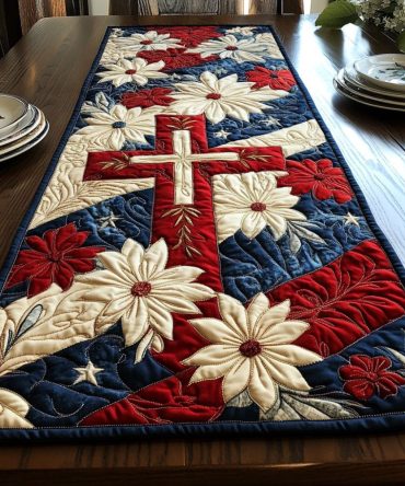 Liberty Cross Quilted Table Runner