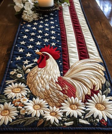Liberty Feather Quilted Table Runner
