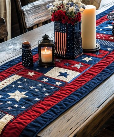 Liberty Shine Quilted Table Runner