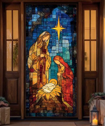 Light Of World Quilted Door Cover