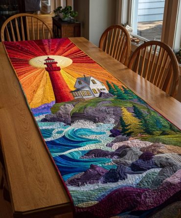 Lighthouse Beacon Quilted Table Runner