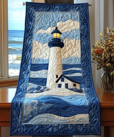 Lighthouse Haven Quilted Table Runner