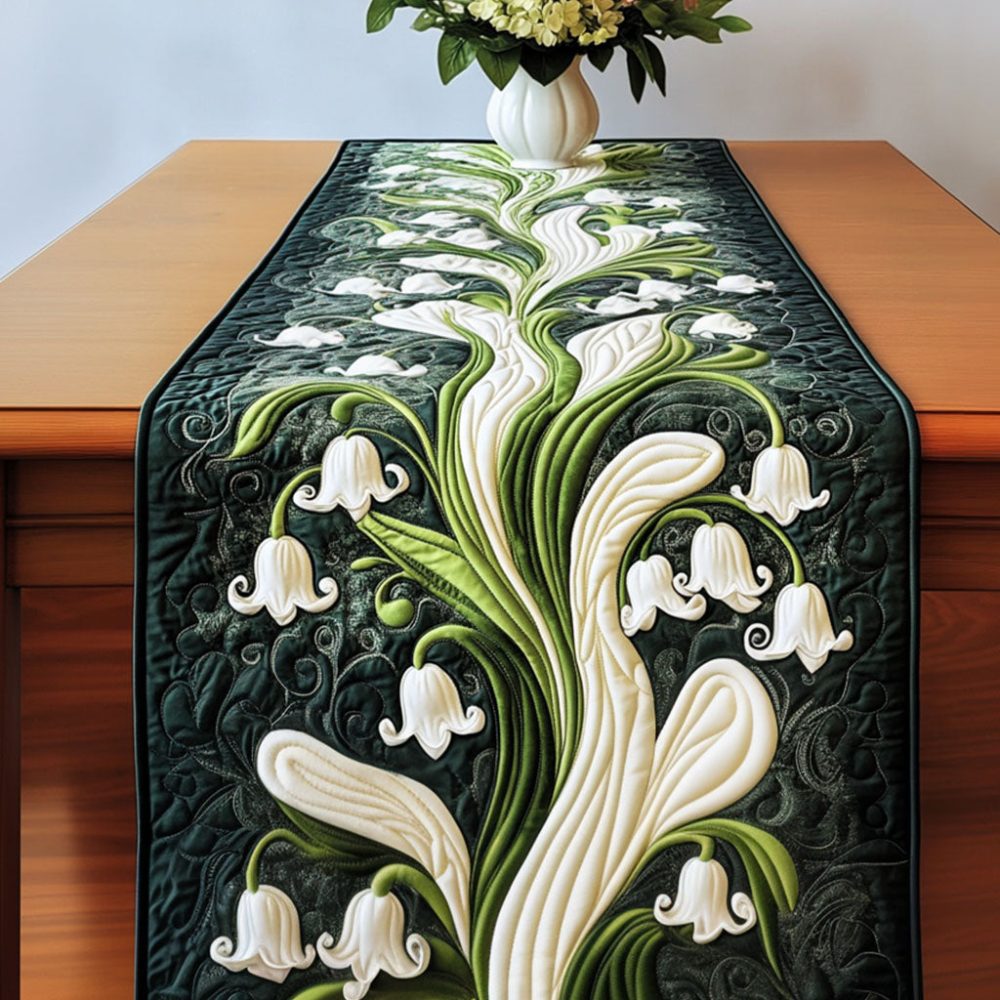 Lily Blossom Quilted Table Runner