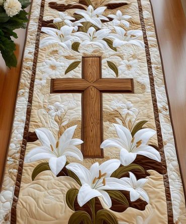 Lily Devotion Quilted Table Runner