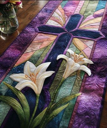 Lily Of Grace Quilted Table Runner
