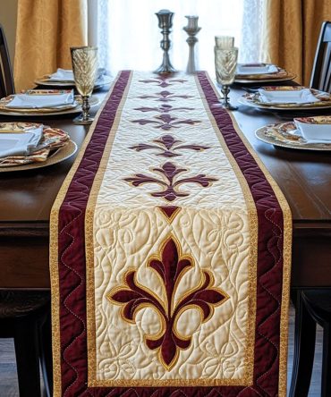 Lily Of Nobility Quilted Table Runner