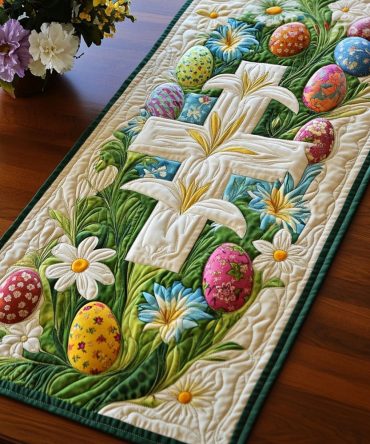 Lily Of The Resurrection Quilted Table Runner