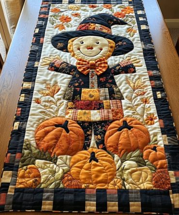 Little Scarecrow Quilted Table Runner