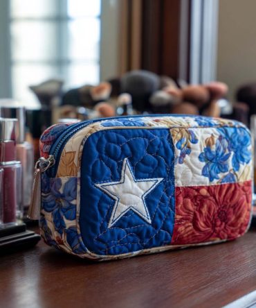 Lone Star Quilted Makeup Bag