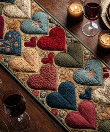 Love Embrace Quilted Table Runner