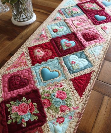 Love Meadow Quilted Table Runner