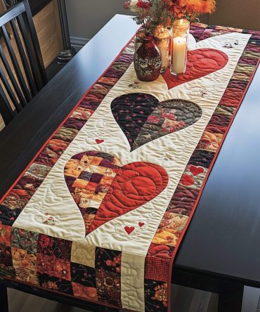 Love Nest Quilted Table Runner