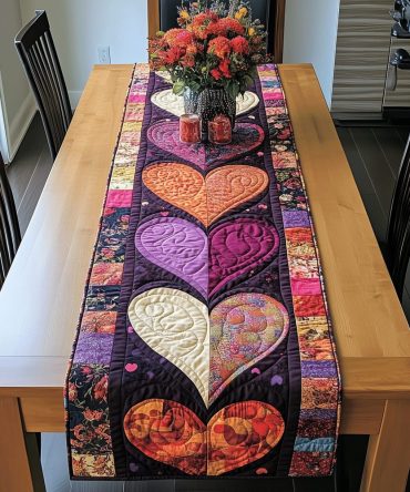 Love Symphony Quilted Table Runner