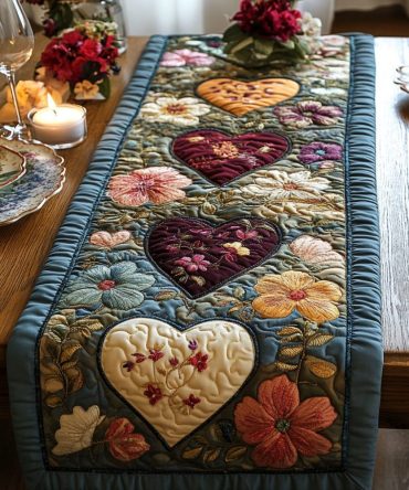 Love In Stitches Quilted Table Runner