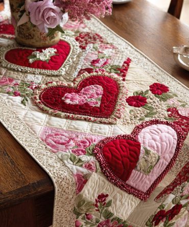 Lovely Blooms Quilted Table Runner