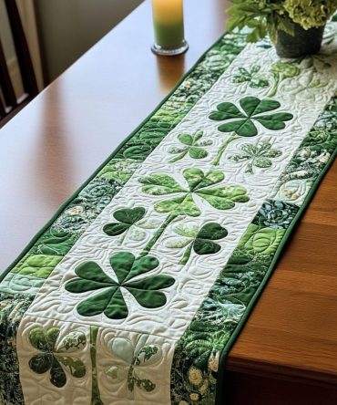 Lucky Charm Quilted Table Runner