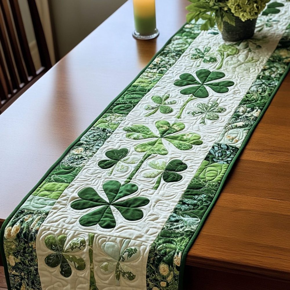 Lucky Charm Quilted Table Runner