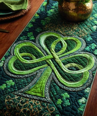 Lucky Clover Quilted Table Runner