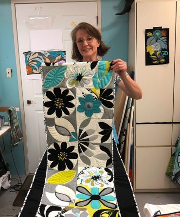 Luminous Flora Quilted Table Runner