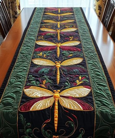 Luminous Drift Quilted Table Runner