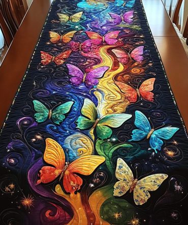 Luminous Flight Quilted Table Runner