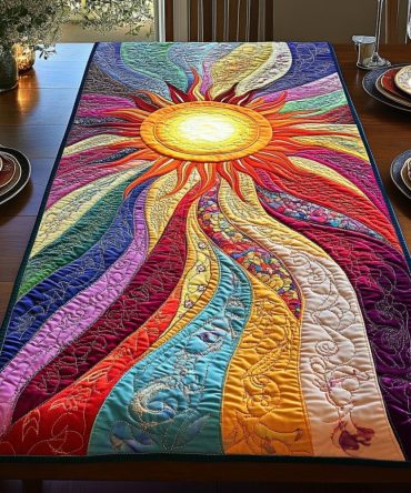 Luminous Rays Quilted Table Runner