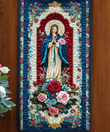 Luminous Virgin Quilted Table Runner