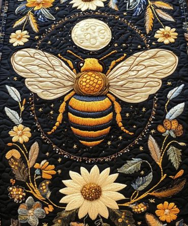 Lunar Buzz Quilted Table Runner