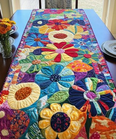 Lush Garden Quilted Table Runner