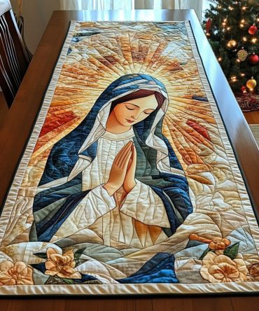 Madonna Serenity Quilted Table Runner