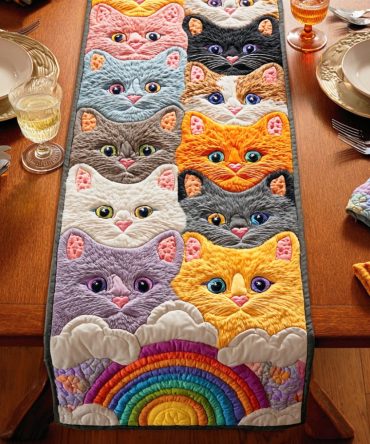 Magic Whisker Bloom Quilted Table Runner