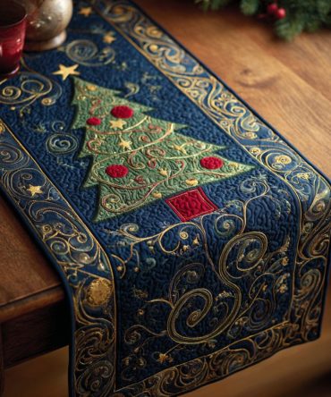 Majestic Noel Quilted Table Runner