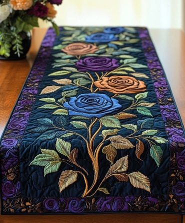 Majestic Petals Quilted Table Runner