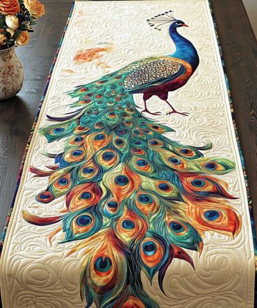 Majestic Plumage Quilted Table Runner