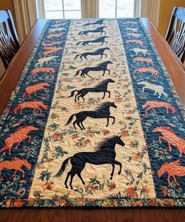 Majestic Steed Quilted Table Runner