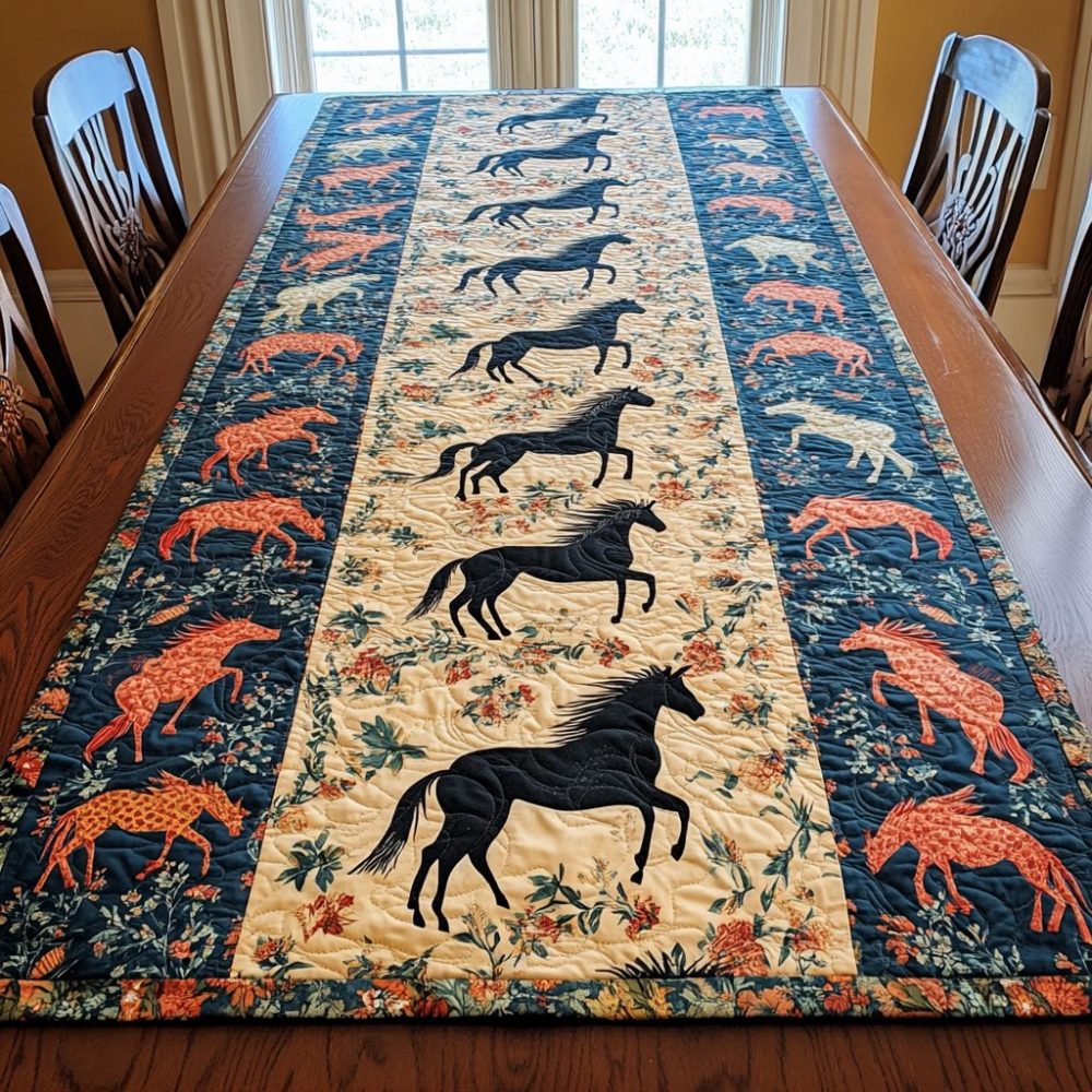 Majestic Steed Quilted Table Runner
