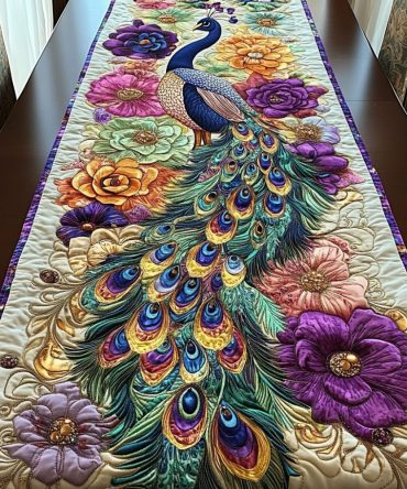 Majestic Tail Quilted Table Runner