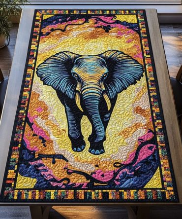 Majestic Tusk Quilted Table Runner