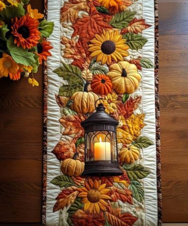 Maple Glow Quilted Table Runner