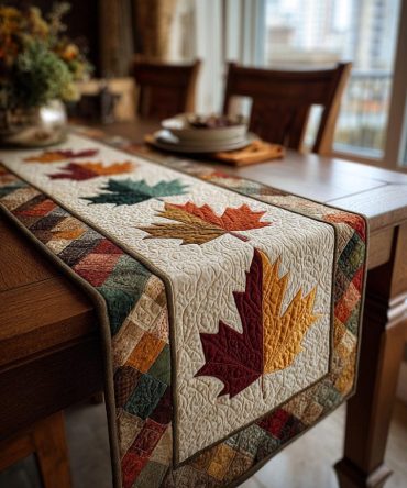 Maple Mood Quilted Table Runner