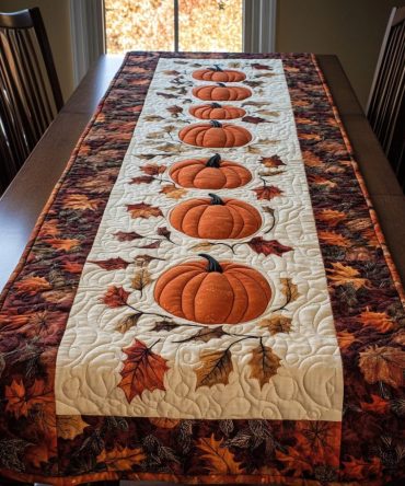 Maple Serenity Quilted Table Runner