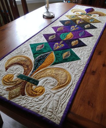 Mardi Gala Quilted Table Runner