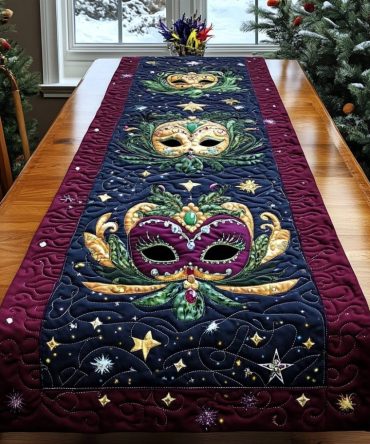Mardi Gras Jubilee Quilted Table Runner
