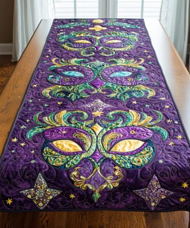 Mardi Gras Magic Quilted Table Runner